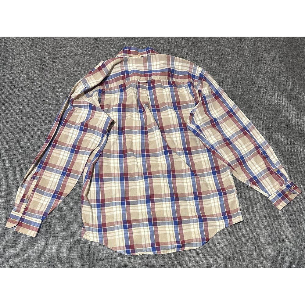 Dover By Arrow Men's L Plaid Long Sleeve‎ Shirt - Picture 7 of 7